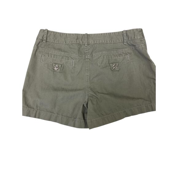 Ann Taylor‎ LOFT Army Green Shorts Size 10 Casual Utility Style Summer - Picture 2 of 4